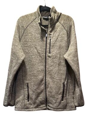 Swiss Tech Heathered Brown Full-Zip Jacket